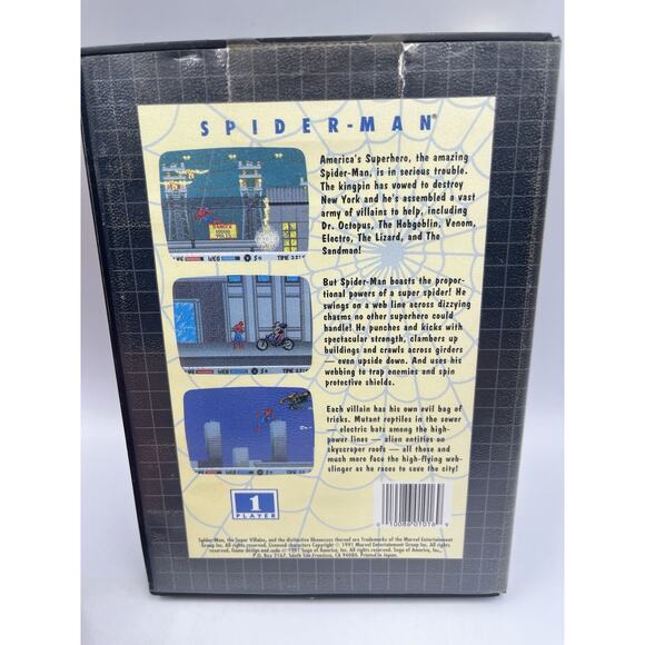 Spider-Man (Sega Genesis, 1991) With Original Box - Picture 2 of 10